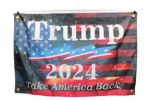 Full Color 2x3 flag with Trump 2024 Take America Back