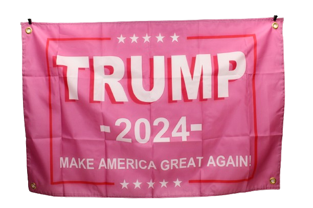 Pink 3x5 Trump 2024 Make America Great Again Flag