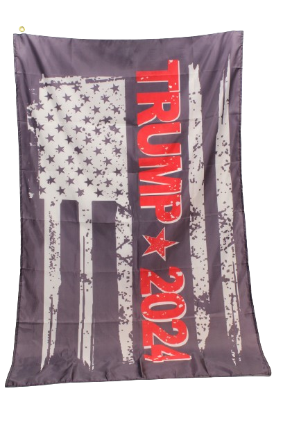 Military enhanced 3x5 Trump 2024 Flag with tattered look