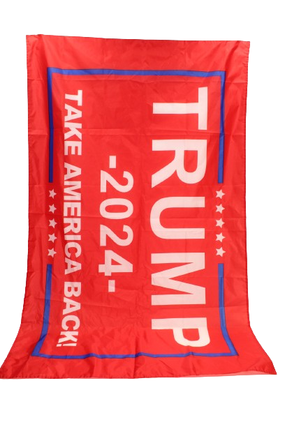 Red Trump 2024 3x5 Flag with Take America Back