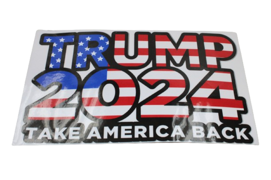 Full Color Trump 2024 Take America Back bumper sticker